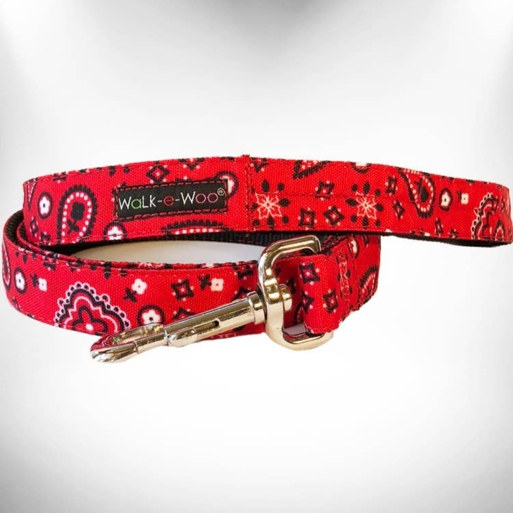 Red Bandana Dog Leash NWT